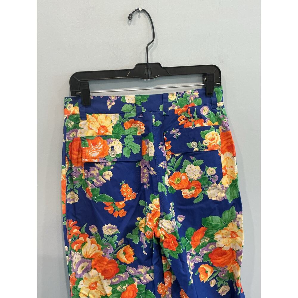 NEW Vintage Ralph Lauren Womens Pants Size Cobalt Blue Tropical Vacay Resort - Picture 11 of 12